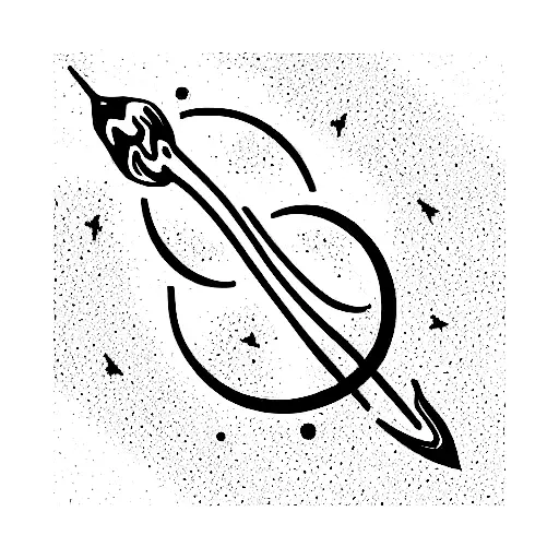 Infinity Symbol With Waves And Comets