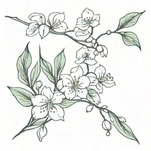 Sakura And Lily Of The Valley