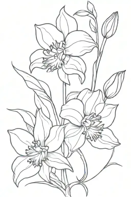 Tulip And Orchid Intertwined