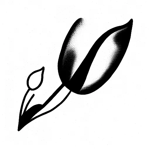 Semicolon Tattoo With Tulip