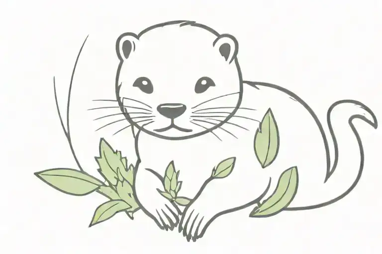 Otter Holding A Sunglass Wearing Cactus