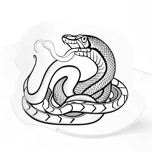 Snake Biting A Poker Card