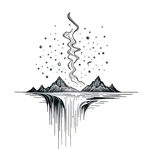 Universe Becomes A Waterfall