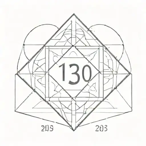 Geometric Tattoo Featuring The Date January 03 In A Minimalist Style