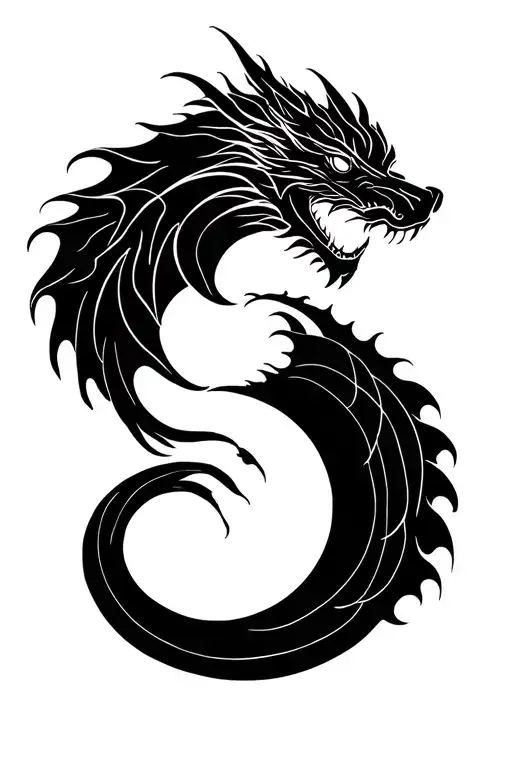 Dragon And Moon Phases Going Vertical