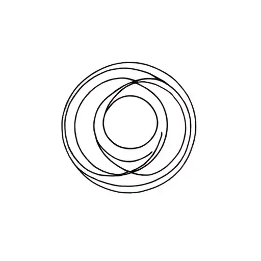 Universe With Moon In The Center Symbolizing Infinity