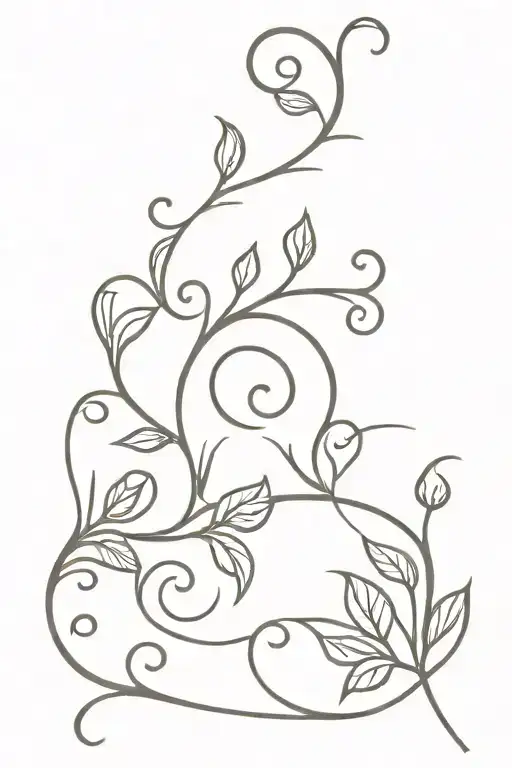 Leaves Vine Wrapping With Scorpio Zodiac Sign