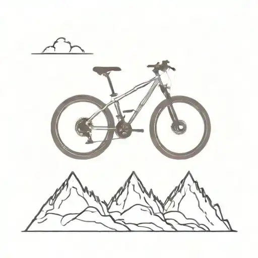 Simple Front View Mountain Bike