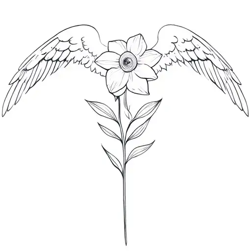Narcissus And Angel Wings