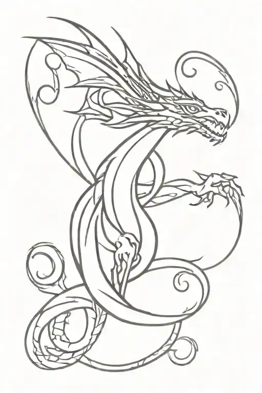 Vertical Flying Dragon Coiled