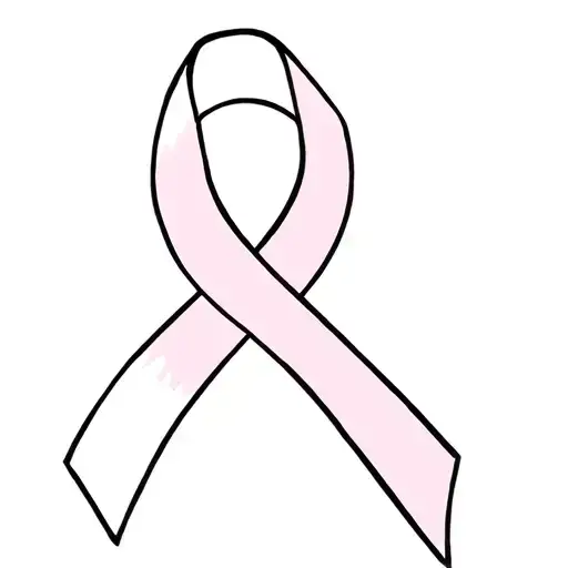 Breast Cancer Ribbon Wrapped Around A Cross