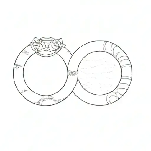 A Pair Of Wedding Rings On A Black Background