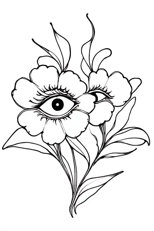 Flower With Two Human Eyes