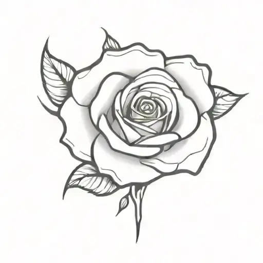 A Rose Coming Out Of The Concrete