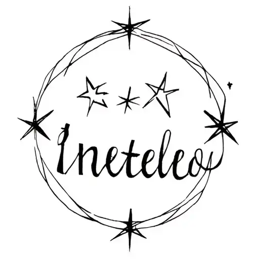 The Word Interlinked With Star In The Background Very Dainty