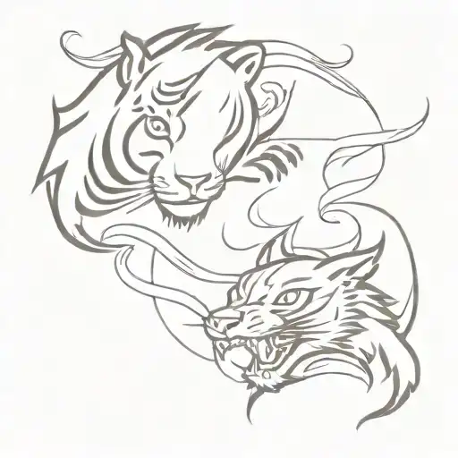 A Chinese Tiger And A Candian Dragon