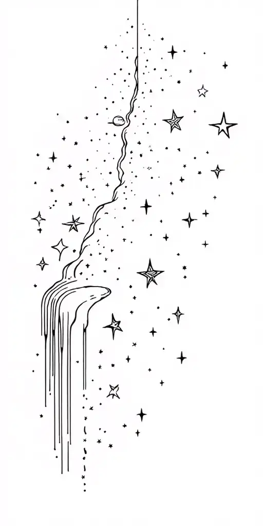 A Waterfall Of Stars And Planets