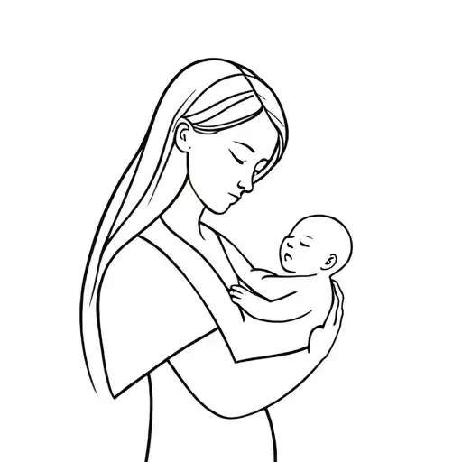 A Woman Holding A Baby