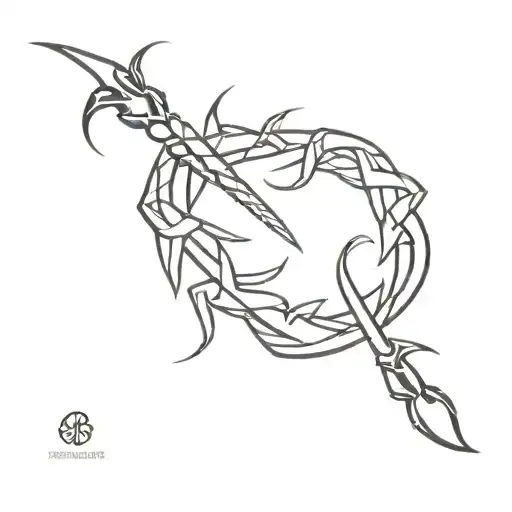 Graphic Design Tools Forming A Scorpio Symbol