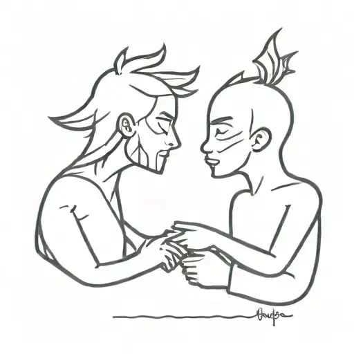 Best Friends Man Cryptic Tattoo Simple