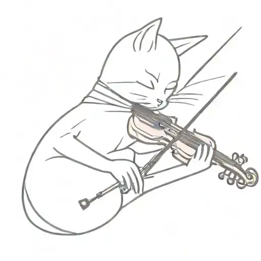 Psychedelic Cat That Plays The Violin