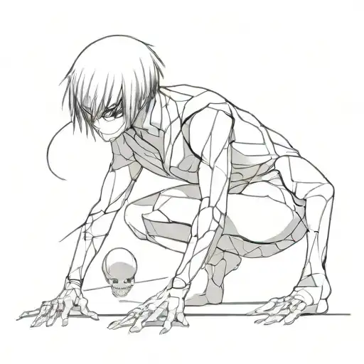 Kaneki Ken Tokyo Ghoul Stanting Forward With Scorpion Kagune In Full Length