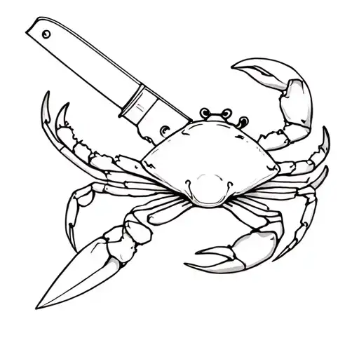 Chef Knife With Crab
