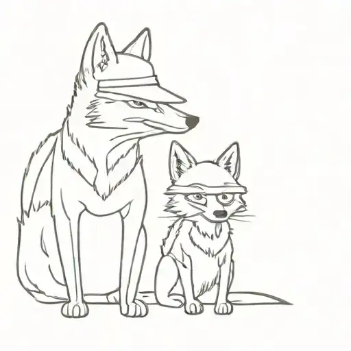 Mr Fox And Riley With Bandit Hats