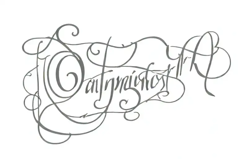 Minimalist Calligraphy Word