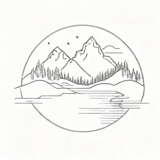 Mountain River Lake Forest