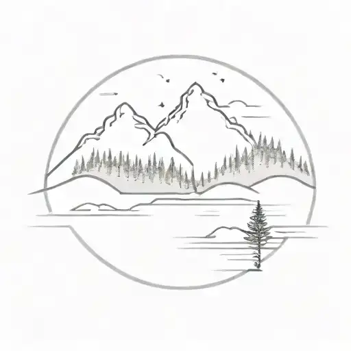 Mountain River Lake Forest