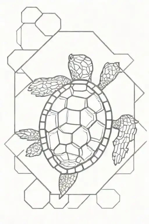 Turtle Hexagon Line