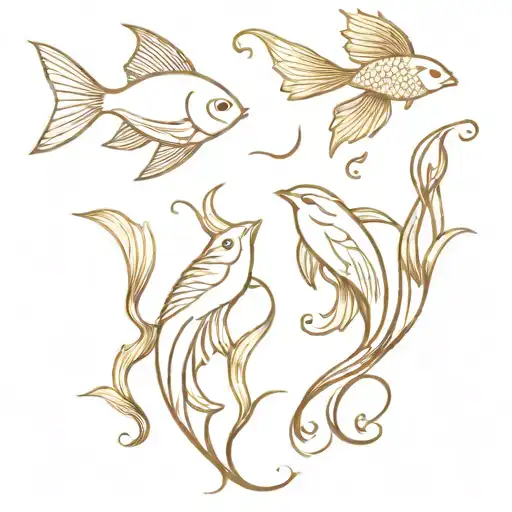 Gold Fish And Phoenix