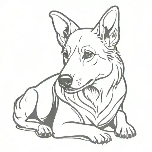 Dog Sitting With Halo