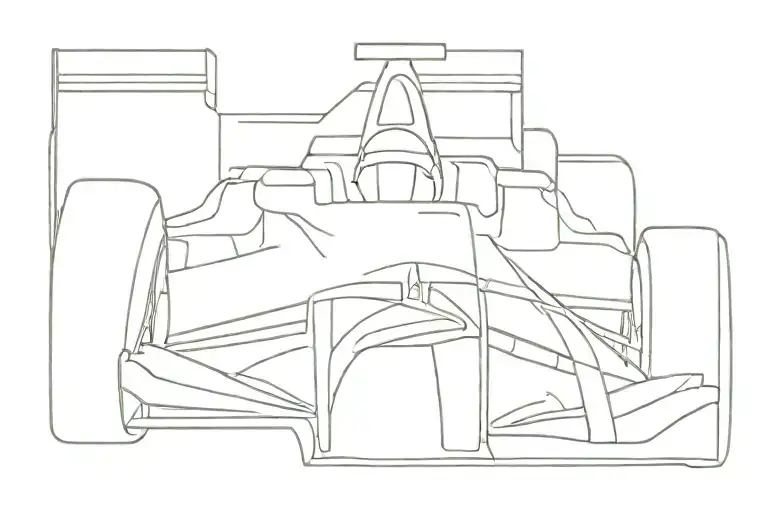 F1 Car With Abu Dhabi Circuit