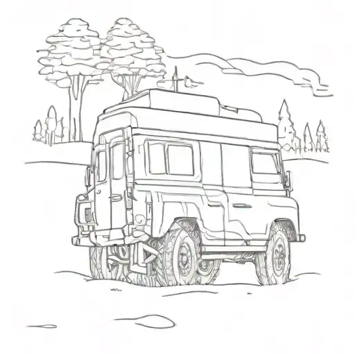 Land Rover Defender In Nature