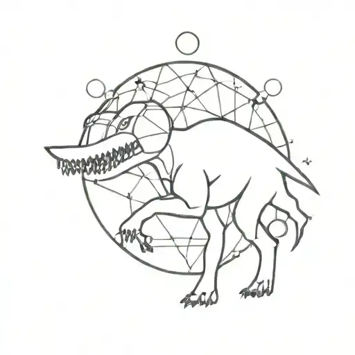 Dinasour With Mirrorball Like Atlas