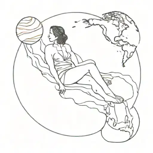 Person Sitting On Planet Earth