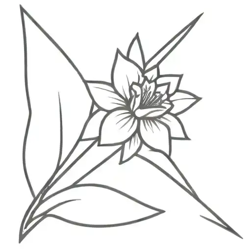 Daffodil With Paper Airplane