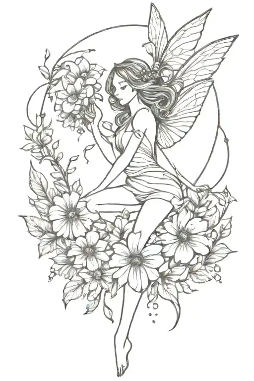 Fairy And Flowers