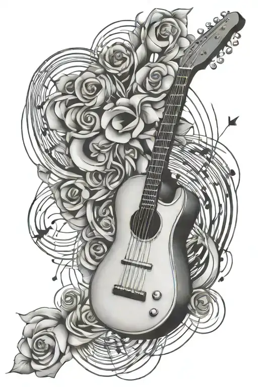 Music Inspired Tattoo Arm Sleeve Tattoo Design