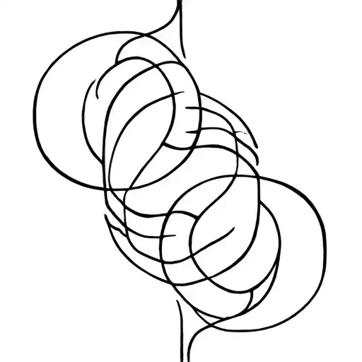 Virgo And Pisces Symbol Intertwined Line