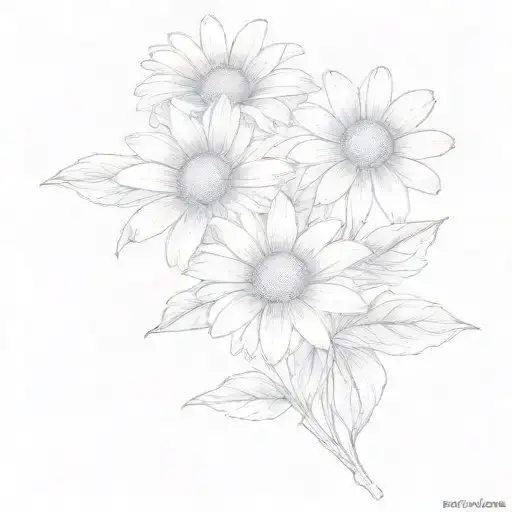 Black And Grey Daisy Bouquet