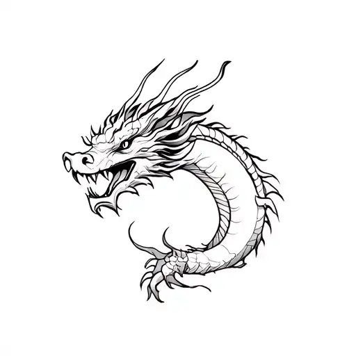 Japanese Dragon Around The Arm