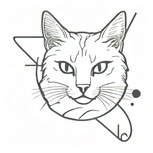 Snow And Cross And Cat