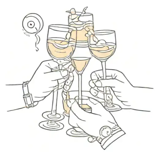 Friends Toasting Drinks