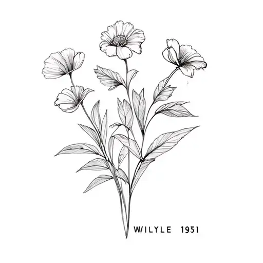 Lifestyle With Date 1951 And Flowers