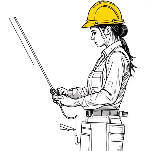 Female Construction Engineer Working