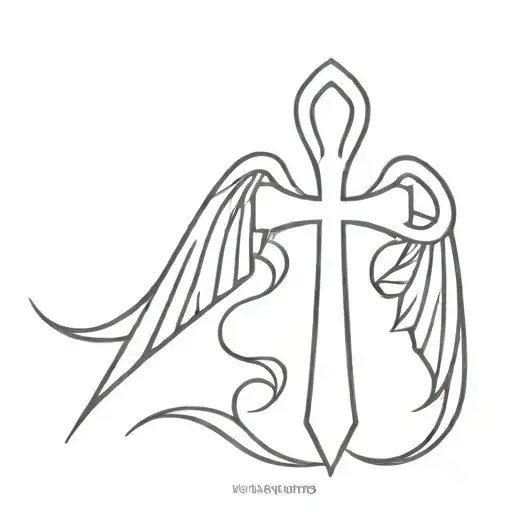 Ankh With Bat Wings