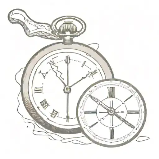 A Pocketwatch Pierced By A Sword